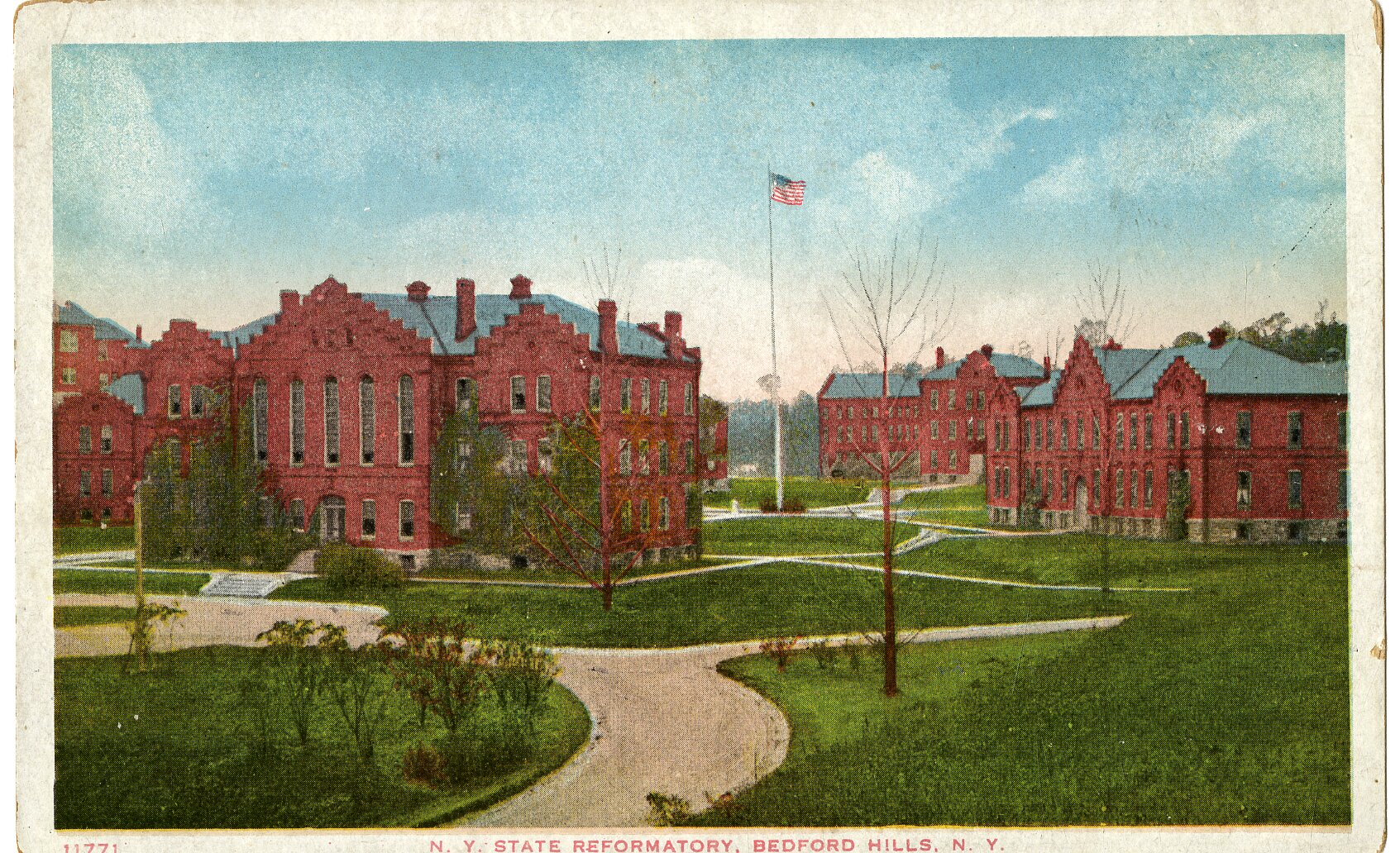Postcard depicting the New York State Reformatory for Women at Bedford Falls