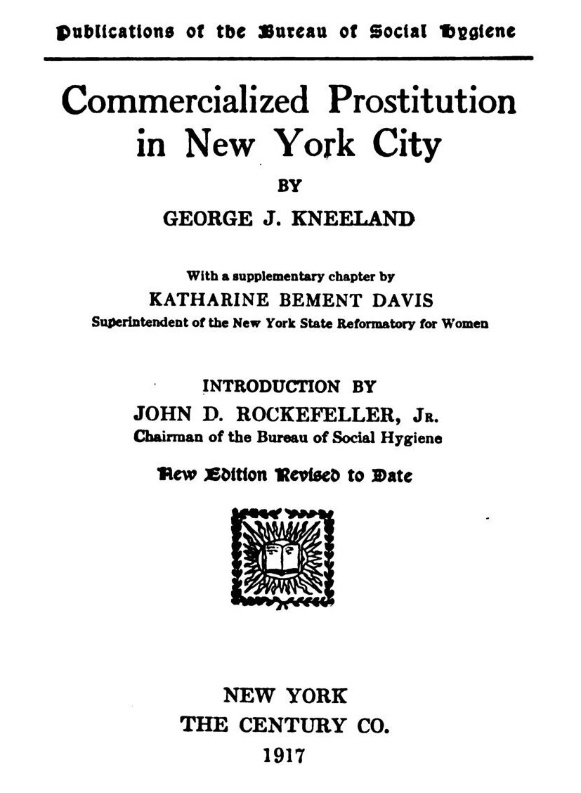 Title page of "Commercialized Prostitution in New York City"