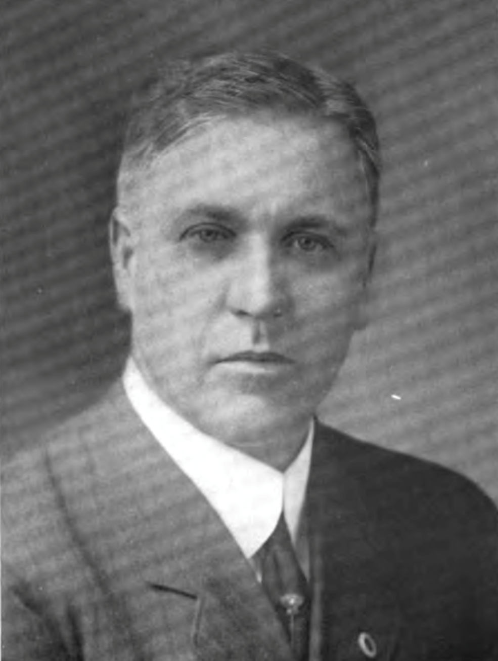 Black and white photo of Ralph Sunderland