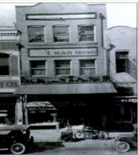 Photograph of the T. Wah Hing storefront