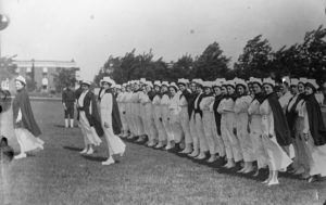 Nurses at the Great Lakes Training Station at drill