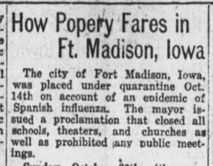 How Popery Fares in F. Madison, Iowa