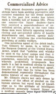 The Union Signal article; title reads, "Commercialized Advice"
