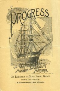 Promotional brochure featuring a sketch of Progress